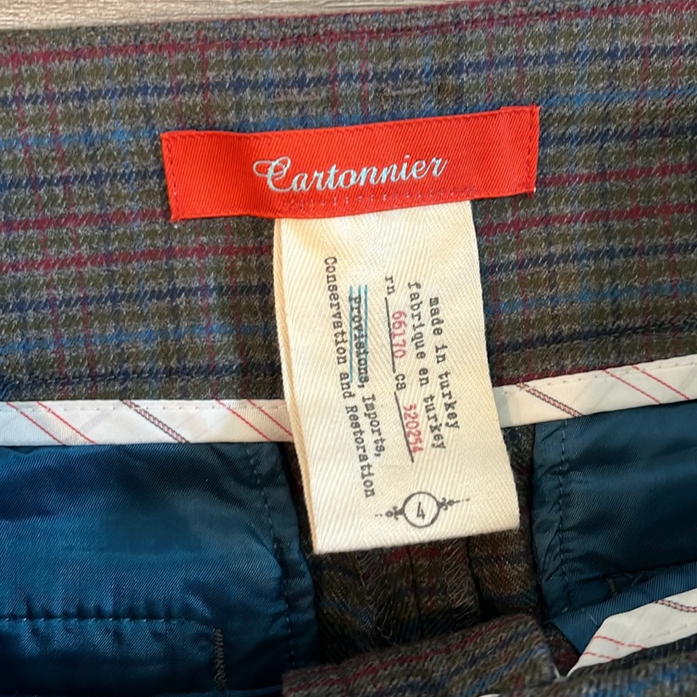Anthropologie Cartonnier Plaid Cuffed Pants Trousers - Picture 5 of 8